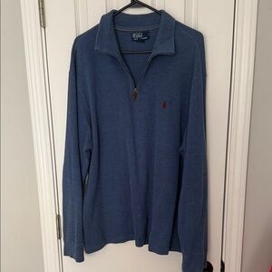 Polo by Ralph Lauren Blue Quarter-Zip Sweatshirt